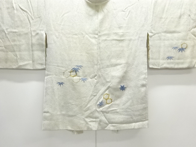 JAPANESE KIMONO / ANTIQUE HAORI / SILK / ALL SHIBORI / BAMBOO GRASS & MAPLE